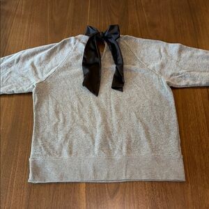 J Crew satin tie-back sweatshirt sz M
